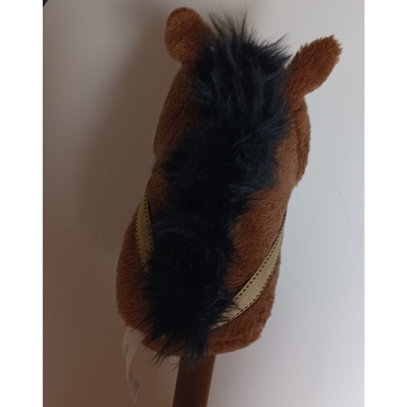 Vintage Cowboy Stick Horse Pony Plush 1990s Hug Fun Hong Kong Galloping Sound - Picture 5 of 13